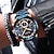 levne Náramkové hodinky-CURREN Hodinky k šatům pro Pánské Analogové Křemenný Sportovní Luxus Klasické Kalendář Hodinky s trojitým časem Velký ciferník Slitina Nerez