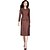 cheap Historical &amp; Vintage Costumes-The Great Gatsby Retro Vintage 1950s Elegant Vacation Dress Dress Coat Outfits Women&#039;s Costume Burgundy Vintage Cosplay Work Office &amp; Career Long Sleeve