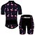 cheap Men&#039;s Clothing Sets-21Grams® Men&#039;s Short Sleeve Cycling Jersey with Shorts Summer Spandex Polyester Black / Red Flamingo Solid Color Funny Bike Clothing Suit 3D Pad Breathable Quick Dry Reflective Strips Back Pocket