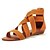 cheap Women&#039;s Sandals-Women&#039;s Sandals Gladiator Sandals Roman Sandals Low Heel Peep Toe Roman Shoes Daily PU Summer Black Brown Blue