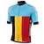 cheap Women&#039;s Cycling Clothing-21Grams® Men&#039;s Short Sleeve Cycling Jersey Summer Spandex Polyester Blue+Yellow Belgium National Flag Bike Jersey Top Mountain Bike MTB Road Bike Cycling UV Resistant Breathable Quick Dry Sports