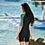 cheap Wetsuits &amp; Diving Suits-Women&#039;s Rash Guard Dive Skin Suit Elastane Top Bottoms UV Sun Protection Breathable Half Sleeve 2 Piece Front Zip - Swimming Diving Water Sports Patchwork Spring Summer