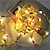 cheap Battery String Lights-2M 20Leds Tiny Colorful Leaves Garland Fairy Light Led Copper Wire String Lights For Wedding Forest Table Christmas Home Party Decoration Warm White Lighting AA Battery Power (come without battery)