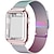 billiga Apple Watch-band-Smart Watch-band för Apple iWatch Series 8/7/6/5/4/3/2/1 / SE 45/44/42/41/40/38mm Rostfritt stål Smart klocka Rem Justerbar Milanesisk loop Ersättning Armband