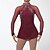 cheap Ice Skating Dresses , Pants &amp; Jackets-Figure Skating Dress Women&#039;s Girls&#039; Ice Skating Dress Burgundy Patchwork Spandex High Elasticity Training Competition Skating Wear Handmade Crystal / Rhinestone Long Sleeve Ice Skating Figure Skating
