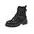 cheap Women&#039;s Boots-Women&#039;s Boots Daily Solid Colored Flat Heel Round Toe PU Buckle Black