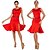 cheap Dancing Costumes-Women&#039;s Dancer Latin Dance Masquerade Costumes Polyster Black Red Dress