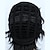 Χαμηλού Κόστους Περούκες μεταμφιέσεων-cosplay κοστούμι περούκα συνθετική περούκα χαλαρή μπούκλα ασύμμετρη περούκα κοντά φυσικά μαύρα συνθετικά μαλλιά 10 ιντσών ανδρική χνουδωτή μαύρη περούκα αποκριών