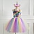 cheap Party Dresses-Kids Little Girls&#039; Dress Rainbow Silver Gold Light Blue Cute Dresses