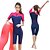 ieftine Costume de costume și scufundări-Pentru femei Costum Scufundări din Piele Elastan Costume de Baie Protecție UV la soare Respirabil Uscare rapidă Înaltă Elasticitate Manșon scurt Fermoar Față - Înot Surfing Sporturi Acvatice  Peteci