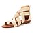cheap Women&#039;s Sandals-Women&#039;s Sandals Gladiator Sandals Roman Sandals Low Heel Peep Toe Roman Shoes Daily PU Summer Black Brown Blue