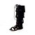 cheap Women&#039;s Boots-Women&#039;s Boots Flat Heel Open Toe Casual Preppy Daily Microfiber Tassel Solid Colored Black Brown / Knee High Boots