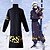 cheap Anime Costumes-Inspired by One Piece Trafalgar Law Anime Cosplay Costumes Japanese Cosplay Suits Cloak Cloak For Men&#039;s