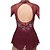 cheap Ice Skating Dresses , Pants &amp; Jackets-Figure Skating Dress Women&#039;s Girls&#039; Ice Skating Dress Burgundy Patchwork Spandex High Elasticity Training Competition Skating Wear Handmade Crystal / Rhinestone Long Sleeve Ice Skating Figure Skating