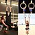 cheap Fitness &amp; Yoga Accessories-Wood Gymnastic Rings with Buckle Straps Wooden Fitness Gym Rings for Strength Training, Crossfit Pull Ups and Dips Workout Gym Exercise Fitness Adjustable Olympic Muscular Bodyweight Training Crossfit