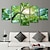 abordables Impresiones Botánicas-5 paneles de arte de pared, impresiones en lienzo, carteles, pintura, obra de arte, imagen, bosque verde, sol, decoración moderna para el hogar, lienzo enrollado con marco estirado
