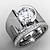 cheap Rings-Ring Wedding Silver Platinum Plated Alloy 1pc Stylish AAA Cubic Zirconia / Women&#039;s / Men&#039;s / Men&#039;s
