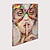 cheap People Paintings-Women Face Palette Portrait Hand Painted Pop Art Wall Art Canvas Oil Painting Decorativos For Home Hotels Galley Rolled Without Frame