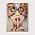 billige Personmalerier-kvinner ansikt palett portrett håndmalt pop art vegg kunst lerret oljemaleri dekorativos for hjem hoteller bysserull rullet uten ramme