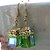 お買い得  Ohrringe-Women&#039;s Gemstone Earrings Classic Totem Series Stylish Artistic Luxury Trendy Korean Platinum Plated Gold Plated Earrings Jewelry Gold For Christmas Gift Daily Work Festival 1 Pair