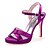 cheap Wedding Shoes-Women&#039;s Wedding Shoes Stiletto Heel Open Toe Wedding Sandals Minimalism Wedding Party &amp; Evening Satin Solid Colored White Purple Dark Purple