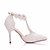 olcso Esküvői cipők-Női Esküvői cipők Boka szíj sarka Esküvő Hivatal és karrier Esküvői Heels Koszorúslány cipő Gyöngy Csat Csipke Tűsarok Erősített lábujj Üzlet Szexi minimalizmus PU Papucs Egyszínű Fehér Sárga