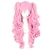 tanie Peruki kostiumowe-kucyk peruka różowa peruka peruka do cosplay peruki syntetyczne kręcone ciało fala asymetryczna peruka długie różowe włosy syntetyczne 30 cali damskie różowe halloween peruka