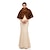 cheap Faux Fur Wraps-Half Sleeve Shawls Faux Fur Wedding Women&#039;s Wrap With Pure Color