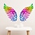 cheap Decorative Wall Stickers-Creative Angel Wings Wall Stickers Ins Bedroom Wall Decoration Room Layout Self-adhesive Removable Wallpaper Room Decoration 58*38cm