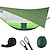 cheap Camping Furniture-Double Hammock Camping Hammock with Pop Up Mosquito Net Hammock Rain Fly Camping Tarp Outdoor Waterproof Sunscreen Anti-Mosquito Heavy Duty Parachute Nylon with Carabiners and Tree Straps for 2 person