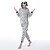 cheap Kigurumi Pajamas-Adults&#039; Kigurumi Pajamas Dog Onesie Pajamas Flannelette Black / White Cosplay For Men and Women Animal Sleepwear Cartoon Festival / Holiday Costumes