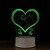 cheap Décor &amp; Night Lights-Heart Shape 3D Nightlight Night Light Creative Color-Changing with USB Port Valentine‘s Day USB 1 set