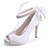 cheap Wedding Shoes-Women&#039;s Wedding Shoes Dress Shoes Ankle Strap Heels White Shoes Wedding Party Party &amp; Evening Solid Colored Wedding Heels Bridal Shoes Bridesmaid Shoes Rhinestone Ribbon Tie Stiletto Heel Peep Toe