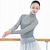 economico Abbigliamento danza classica-top da balletto traspirante con giunture divise da allenamento da donna a maniche lunghe in tulle