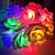 preiswerte Batterie-Lichterketten-Girlande Kunstblume Rose Lichterkette Blumenstrauß Lichterkette für Hochzeit Valentinstag Dekoration 1m 10leds