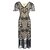 cheap Historical &amp; Vintage Costumes-The Great Gatsby Roaring 20s 1920s Cocktail Dress Vintage Dress Flapper Dress Dress Party Costume Christmas Dress Women&#039;s Sequin Costume Golden / Green / Red Vintage Cosplay Party Short Sleeve
