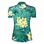 cheap Women&#039;s Cycling Clothing-21Grams® Women&#039;s Short Sleeve Cycling Jersey Summer Spandex Polyester Green / Yellow Leaf Floral Botanical Funny Bike Jersey Top Mountain Bike MTB Road Bike Cycling UV Resistant Breathable Quick Dry