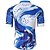 cheap Men&#039;s Clothing Sets-21Grams Men&#039;s Cycling Jersey with Bib Shorts Short Sleeve Mountain Bike MTB Road Bike Cycling Blue White Polka Dot Bike Clothing Suit Spandex Polyester UV Resistant 3D Pad Breathable Quick Dry Back
