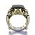 preiswerte Ringe-Bandring Klassisch Weiß Schwarz vergoldet Diamantimitate Blume Stilvoll 1 Stück 8 9 1 11 12 / Ring