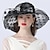 cheap Party Hats-Hats Headwear Tulle Organza Bucket Hat Straw Hat Sun Hat Wedding Outdoor Melbourne Cup Fashion Vintage Style With Bowknot Flower Headpiece Headwear