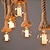 billige Klyngedesign-6-lys 80 cm pendel lys led klynge design tre / bambus land spisestue kjede / ledning justerbar 110-120v 220-240v