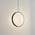 abordables Éclairages pour îlot-2pcs 20cm led suspension cercle design lampe de chevet aluminium finitions peintes noir blanc cadre pour chambre entrée salle à manger moderne 110-120v 220-240v 10w