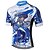 preiswerte Herrenbekleidungs-Sets-21Grams Herren Radtrikot mit Radhose kurz Trägern fahrradbekleidung Kurzarm MTB Mountain Rennrad Blau weiß Punkt Fahhrad Sportkleidung Elasthan Polyester UV-beständig 3D-Pad Atmungsaktiv Rasche