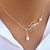preiswerte Halsketten &amp; Anhänger-1 Stück Faux-Perlenkette mit Blumenmuster für Frauen Straße Urlaub Datum Chrom Freunde Geschenke für Mutter