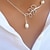 preiswerte Halsketten &amp; Anhänger-1 Stück Faux-Perlenkette mit Blumenmuster für Frauen Straße Urlaub Datum Chrom Freunde Geschenke für Mutter