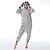 cheap Kigurumi Pajamas-Adults&#039; Kigurumi Pajamas Dog Onesie Pajamas Flannelette Black / White Cosplay For Men and Women Animal Sleepwear Cartoon Festival / Holiday Costumes
