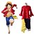 رخيصةأون أزياء تنكرية أنيمي-مستوحاة من One Piece Monkey D. Luffy أنيمي أزياء Cosplay ياباني الدعاوى تأثيري N / A(أمريكا الشمالية) بلايز حزام شورت من أجل رجالي نسائي