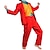 voordelige Film- &amp; TV-themakostuums-Burleske clown Clown Moordenaar Clown Cosplay kostuum Outfits Voor heren Film cosplay Pakken Rood / Geel Halloween Maskerade Ves Hemd Top