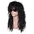 abordables Perruque homme-cosplay costume perruque perruque synthétique bouclés lâche curl perruque asymétrique long noir cheveux synthétiques 20 pouces hommes noir