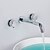 cheap Wall Mount-Bathroom Sink Faucet - Wash Basin Faucets Wall Mounted Hot and Cold Double Handles Faucet Bath Sink Mixer Tap